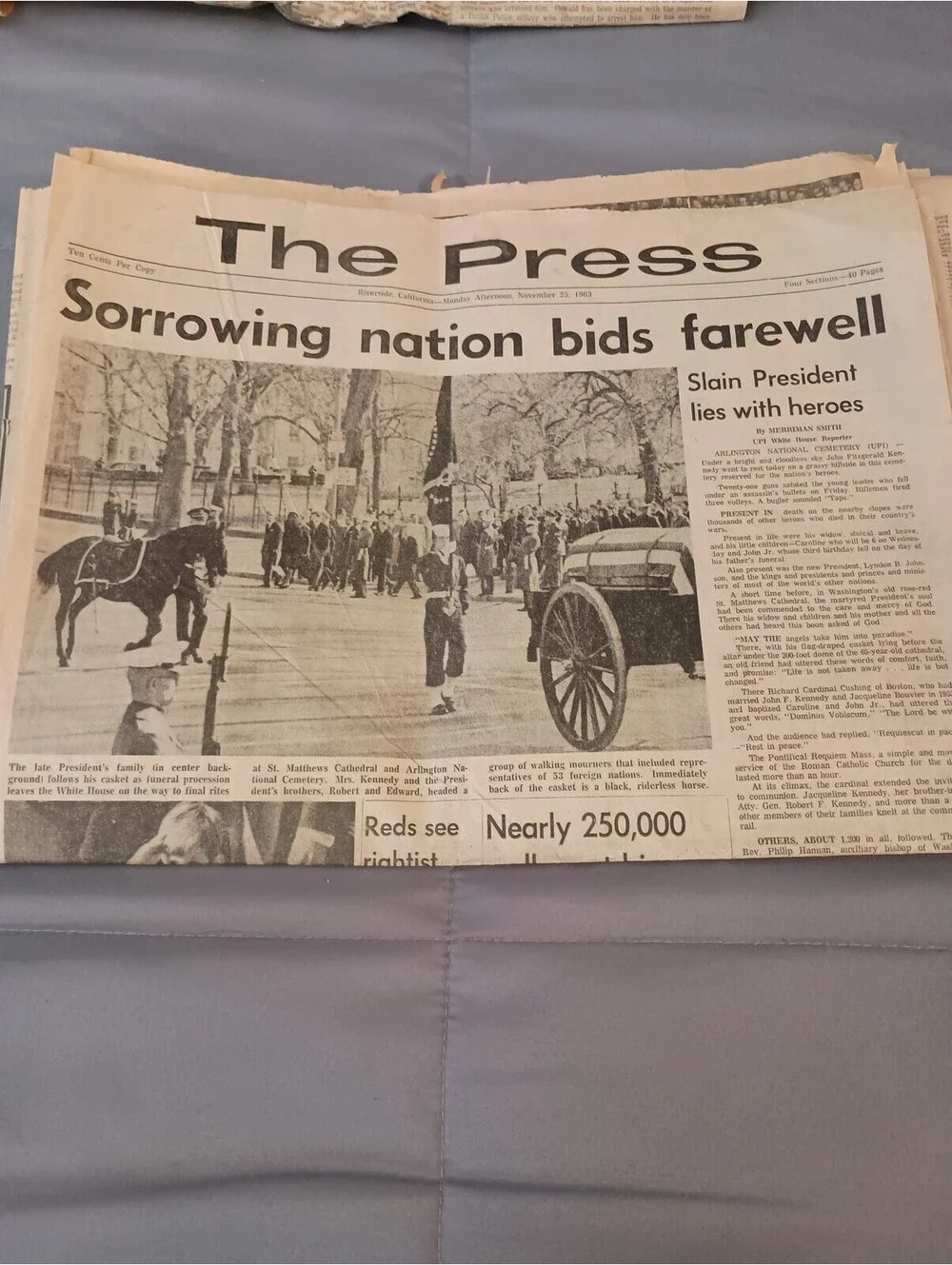 Lot of jfk assassination newspapers nov 22-26 1963
